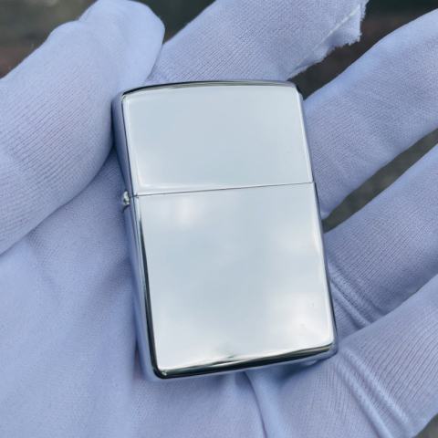 BẬT LỬA ZIPPO CỔ TRƠN MÀU BẠC BÓNG SẢN XUẤT NĂM 1969