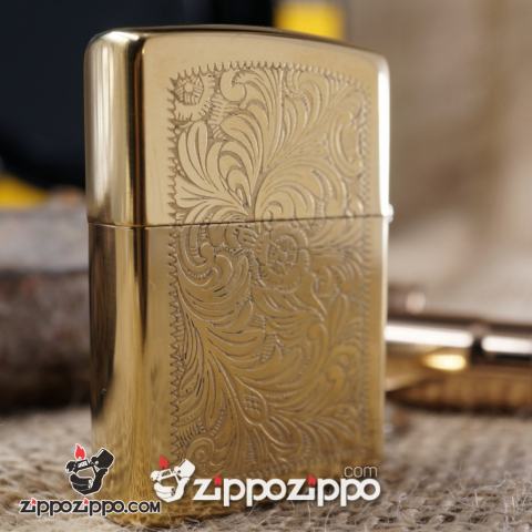 Bật lửa zippo cổ Venetian Brass sản xuất năm 1995