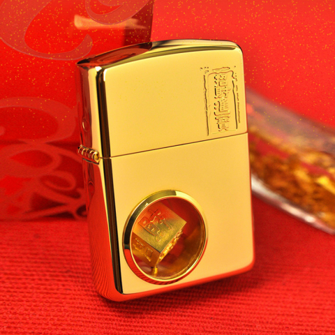 BẬT LỬA ZIPPO CON QUAY MẠ VÀNG 24K