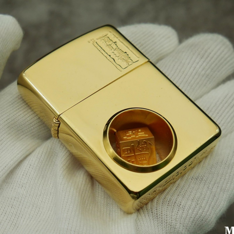 BẬT LỬA ZIPPO CON QUAY MẠ VÀNG 24K