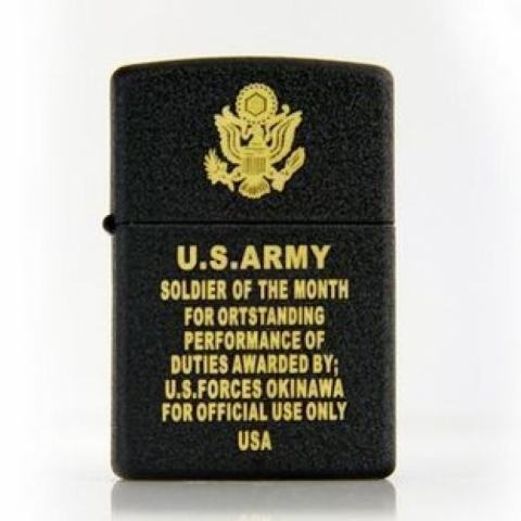 Bật lửa Zippo đen nứt phiên bản Army windproof