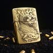 Bật Lửa Zippo Đồng Bản Armor Khắc Cá Chép Vượt Vũ Môn