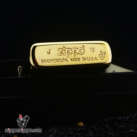 Bật Lửa Zippo Đồng Bản Armor Khắc Cá Chép Vượt Vũ Môn