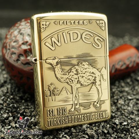Bật Lửa Zippo Đồng Khắc Camel WIDES Armor