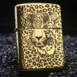 Bật lửa Zippo đồng khối khắc Báo đốm châu Mỹ Bản Amor