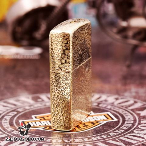 Bật lửa Zippo đồng khối khắc Báo đốm châu Mỹ