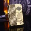 Bật lửa Zippo đồng khối khắc skull moto Harley Davidson Bản Amor