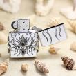 Bật Lửa Zippo Gắn Ngọc Đen May Mắn Ngọn Lửa Xanh