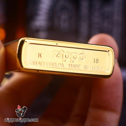 Bật Lửa Zippo Khắc Bông Tuyết Khảm Trai Xung Quanh Mạ Vàng