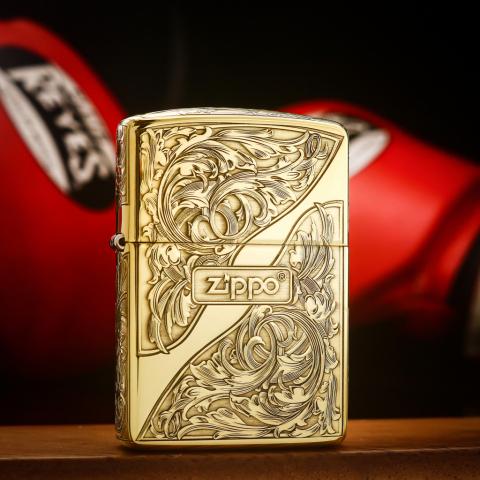 Bật Lửa Zippo Khắc Lô Gô Hoa Văn Trái Tim