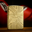 Bật lửa Zippo khắc logo họa tiết Layer bản armor đồng bóng