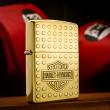 Bật lửa zippo khắc motor harley bản đồng bóng