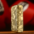 Bật lửa zippo khắc nổi hình Đầu Lâu bản Armor đồng bóng