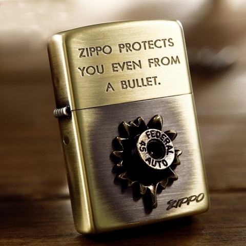 Bật lửa Zippo khắc nổi hình viên đạn