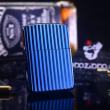 Bật Lửa Zippo Mạ Xanh Titan Hai Mặc Thẳng Sọc Dọc