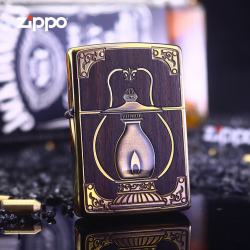 Bật Lửa Zippo Ốp Gỗ Chiếc Đèn Dầu Ma Thuật arabic - Mã SP: ZPC2579