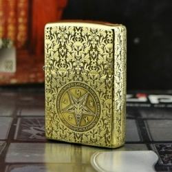 Bật lửa Zippo phiên bản đồng khắc biểu tượng Satan - Mã SP: ZPC0854