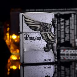 Bật lửa zippo phiên bản giới hạn xuất nhật Zippo Pegasas  cánh được mạ bạc - Mã SP: ZPC0169