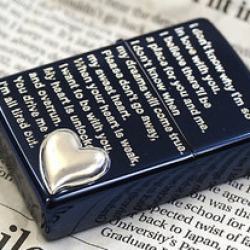 Bật lửa Zippo phiên bản tình yêu 2MBL Màu Tím - Mã SP: ZPC0947-T