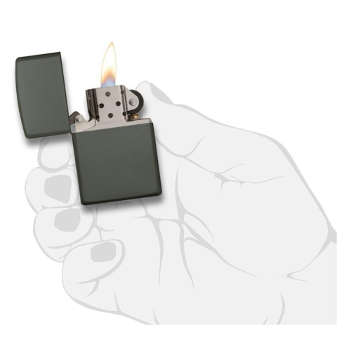 Bật Lửa Zippo Sơn Màu Xanh Lính - SKU 221 – Zippo Green Matte