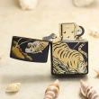 Bật Lửa  Zippo Sơn TiTan Đen Chạm Khắc Hổ Phiên Bản Nhật