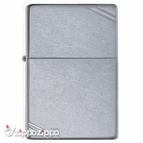 Bật Lửa Zippo Mạ Chrome Nền Xước Bụi - SKU 267 – Zippo Vintage Street Chrome