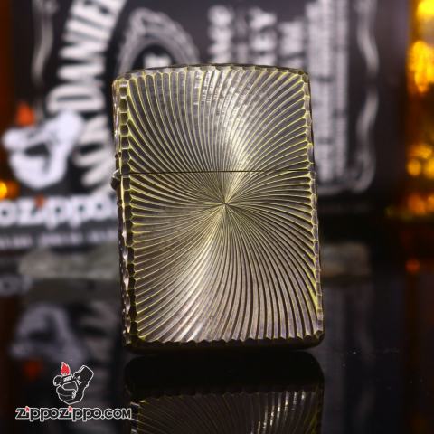 Zippo chính hãng khắc không gian 3 chiều Mạ Vàng bản Amor Ver 11