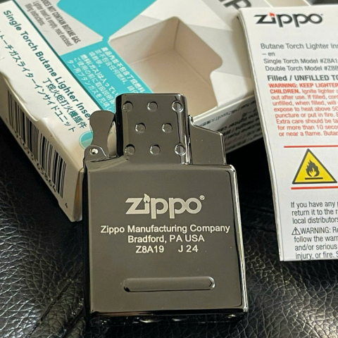 Ruột Zippo Gas Butane Một Tia Lửa Màu Đen – Single Torch Butane Lighter Insert – Black