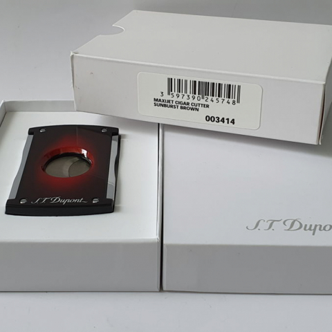 S T Dupont MaxiJet Cigar Cutter Sunburst Brown