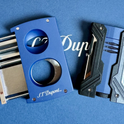 Sét Dupont Khò 2 TIA  Kèm Dao Cắt Xì Gà Chính Hãng ST Dupont D-Bluesette - Mã SP: ZPC04047