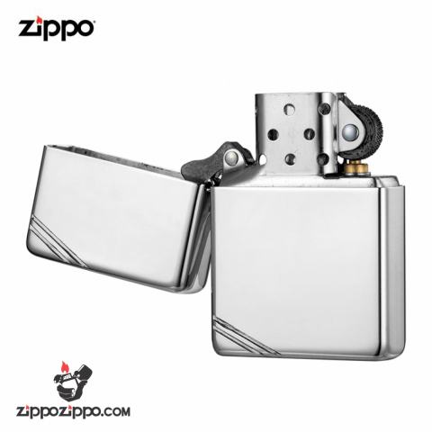 Zippo 14 - Bật lửa Zippo chính hãng phiên bản 1937 bạc nguyên khối chặt góc