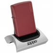 Bật Lửa Zippo Sơn Tĩnh Điện Màu Đỏ Gạch Logo Zippo- Sku 49844ZL – Zippo Red Brick Zippo Logo