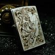 Zippo bạc xước khắc họa tiết cô gái