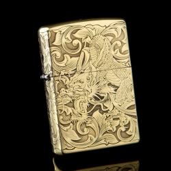 Zippo Chất Liêu Đồng phiên bản Armor Khắc Hình Rồng Nguyên Con - Mã SP: ZPC1708-169