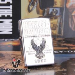 Zippo Chính Hãng Bạc Xe Harley David Chim Ưng 1903 - Mã SP: ZPC1012
