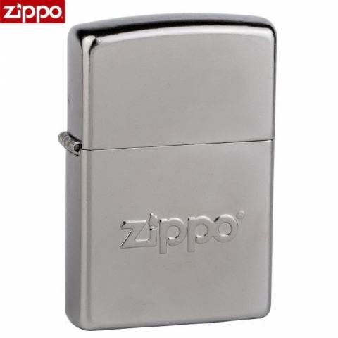 Zippo Chính Hãng Bạc Xước Dập Nổi Chữ Zippo