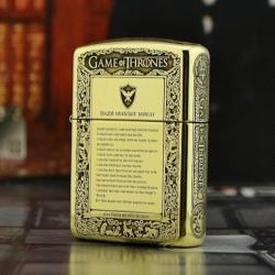 Zippo Chính Hãng Đồng Bóng Khắc  Game Of Thrones - Mã SP: ZPC1158-254