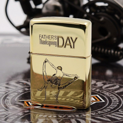 Zippo Chính Hãng Đồng Bóng Khắc Hình Người Cha Cõng Con Trai Bản Armor - Mã SP: ZPC1141-169