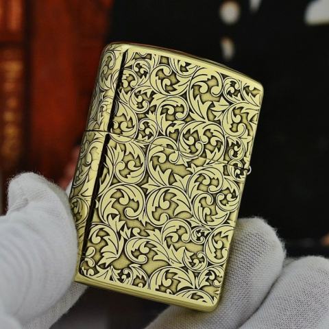 Zippo Chính Hãng Đồng Khắc Hoa Văn Xung Quanh Thánh Giá Bản Amor
