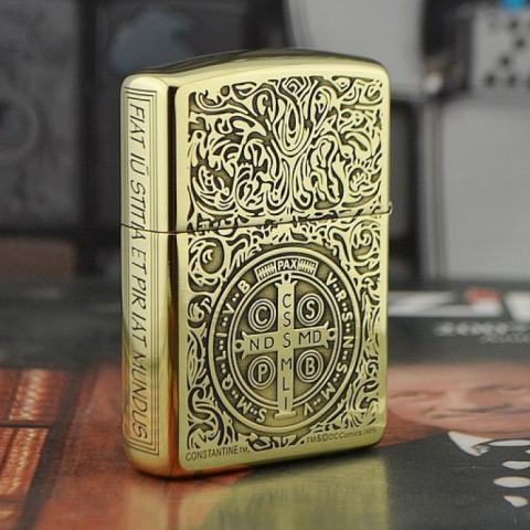 Zippo Chính Hãng Đồng Bóng Khắc Konstantin