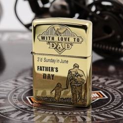 Zippo Chính Hãng Đồng Bóng Khắc Ngày Của Người Cha Vĩ Đại - Mã SP: ZPC1138