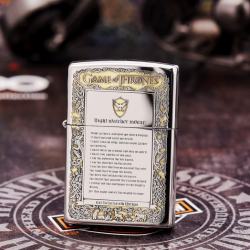 Zippo Chính Hãng Đồng Bóng Khắc Trò Chơi Game Of Thrones Phiên Bản chorem - Mã SP:  ZPC1158-250