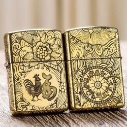 Zippo Chính Hãng Đồng Khắc 12 Con Giáp Tuổi Dậu (gà) - Mã SP: ZPC1635
