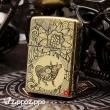 Zippo Chính Hãng Đồng Khắc 12 Con Giáp Tuổi Sửu ( trâu)