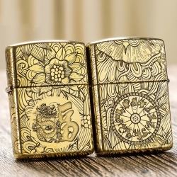 Zippo Chính Hãng Đồng Khắc 12 Con Giáp Tuổi Thìn ( rồng) - Mã SP: ZPC1634
