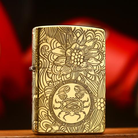 Zippo Chính Hãng Đồng Khắc Cung Hoàng Đạo Cự Giải