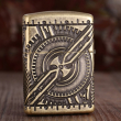 Zippo Chính Hãng Đồng Khắc Đầu Lâu Hộp Sọ Vỏ Dày Armor