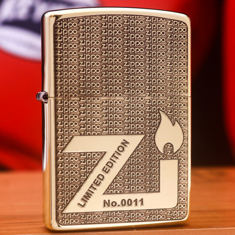 Zippo Chính Hãng Đồng Khối Khắc Logo Zippo ZI