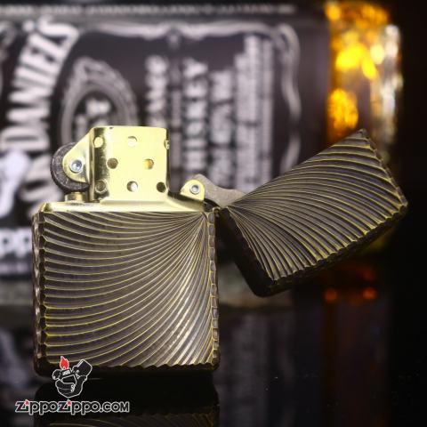 Zippo chính hãng khắc không gian 3 chiều Mạ Vàng bản Amor Ver 8
