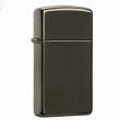 Bật Lửa Zippo Bản Nhỏ Sơn Màu Đen Đậm Huyền Băng- Logo Zippo SKU 28123 – Zippo Slim Ebony